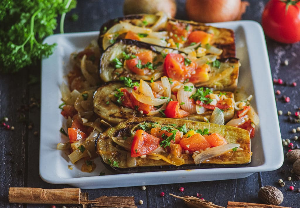 Imam Bayildi Recipe | Turkish (Vegan) Stuffed Aubergine | Simple &amp; Fast